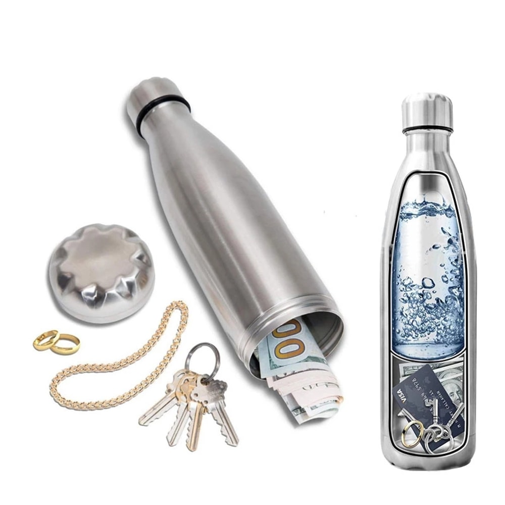 Discreet Diversion Water Bottle with Hidden Compartment Safe