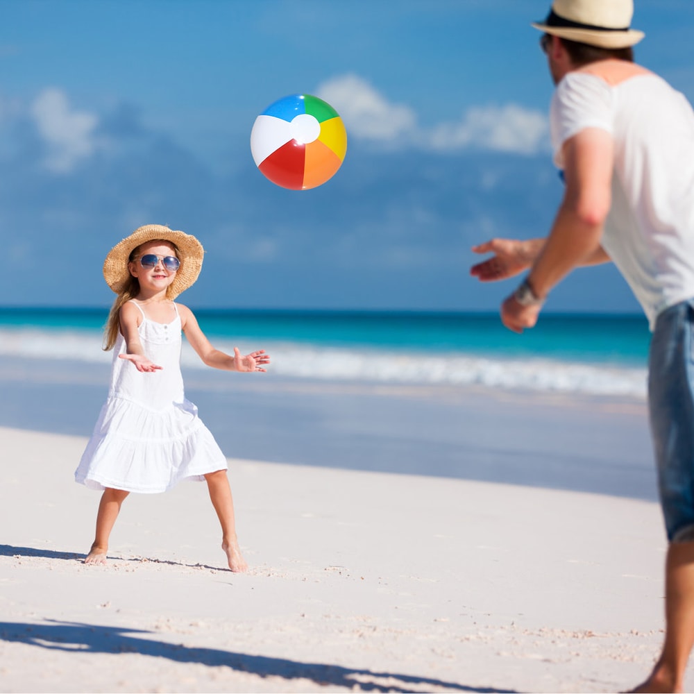 Colorful Inflatable Beach Balls For Kids Pool Party Fun 0