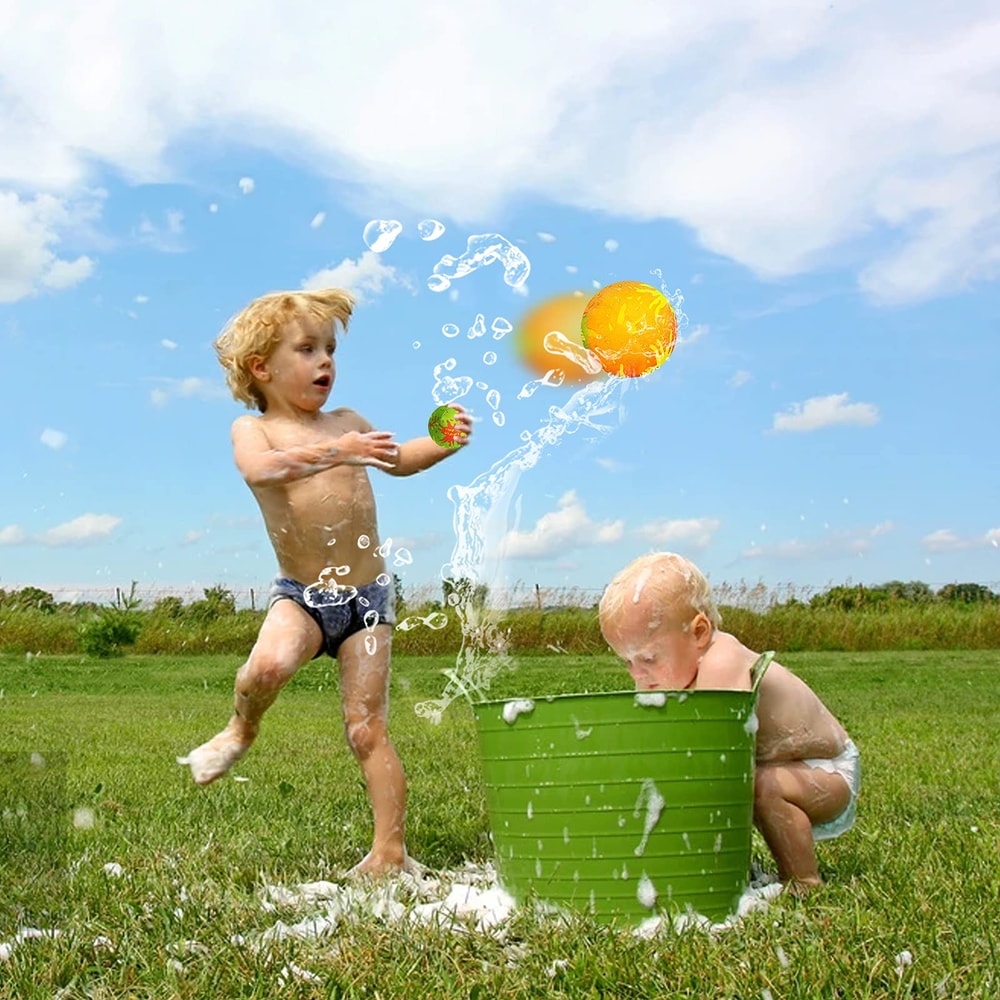 Reusable Splash Soaker Balls For Kids Soft Water Balloons For Pool Beach Fun 1