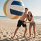 Giant Inflatable Volleyball For Beach Backyard Fun Durable Large Beach Ball 3