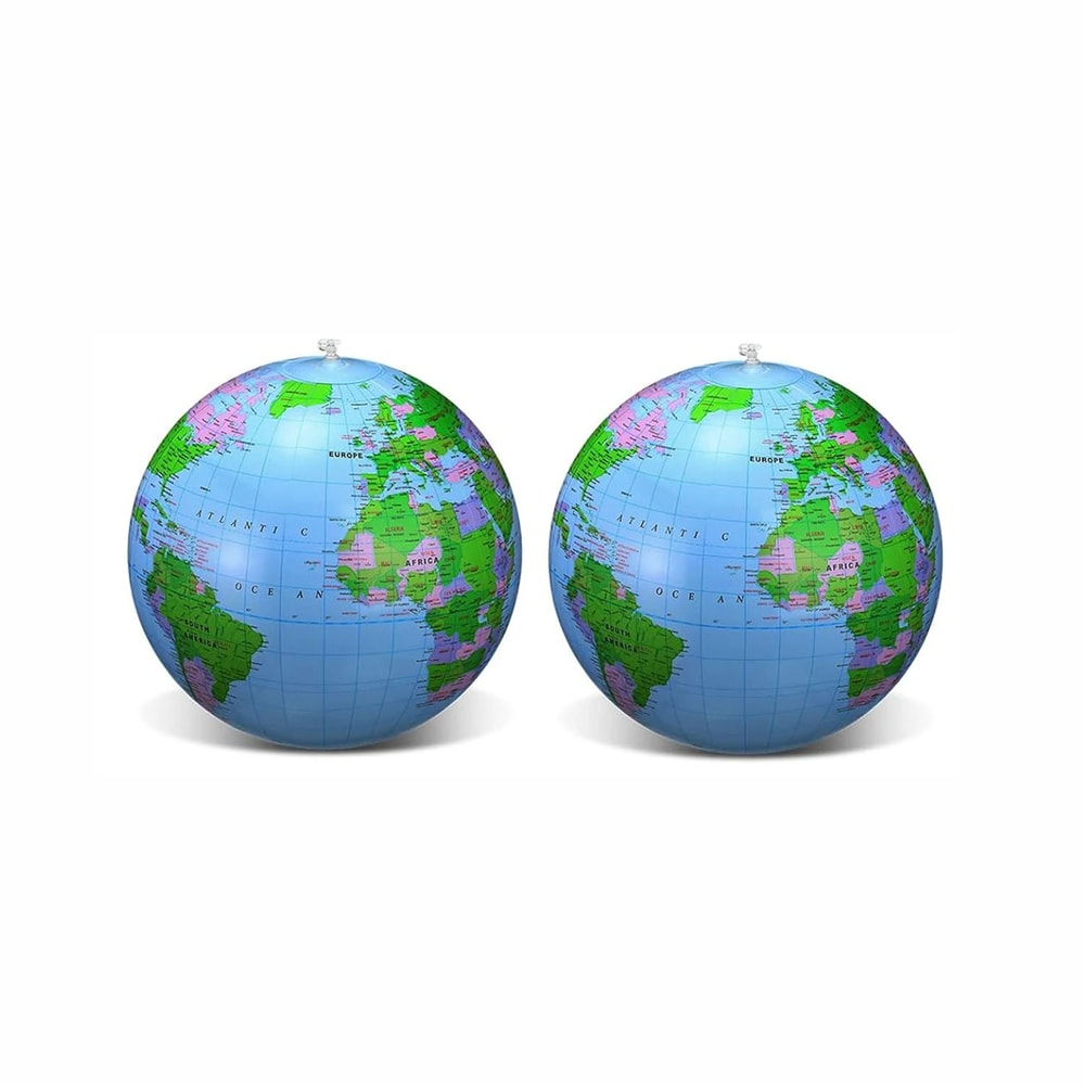 Inflatable Globe Beach Ball For Kids Fun Educational World Map Toy 5