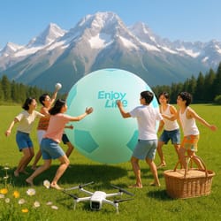 giant inflatable soccer ball jumbo beach party toy for pool outdoor fun
