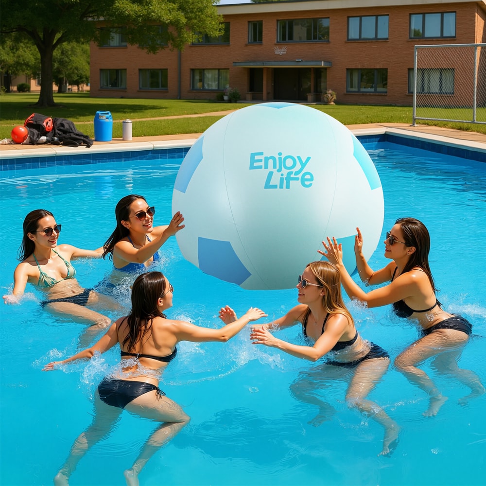 Giant Inflatable Soccer Ball Jumbo Beach Party Toy For Pool Outdoor Fun 1