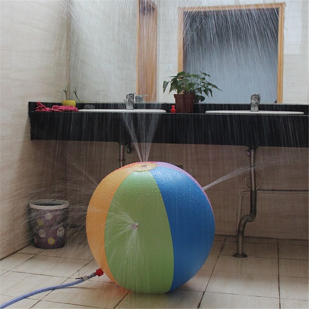 Color Splash Water Spraying Beach Ball For Outdoor Fun Durable PVC Summer Play Toy 6