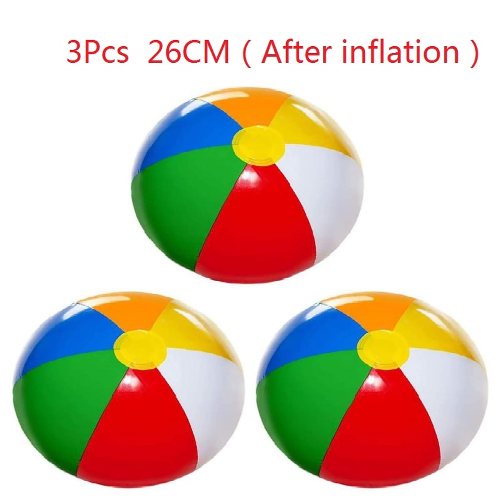 Rainbow Inflatable Beach Ball Set For Pool Beach Fun 5