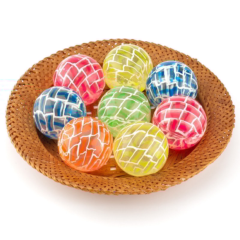 Glitter Marble Bouncy Balls For Kids Party Favors Fun Rubber Bounce Toys 6