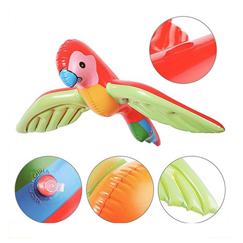 Inflatable Flying Parrot Decoration for Tropical Party Beach Pool Fun