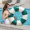 Vintage Pool Float Dark Green Inflatable Swim Ring For Adults Summer Beach Pool Party 0