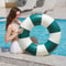 Vintage Pool Float Dark Green Inflatable Swim Ring For Adults Summer Beach Pool Party 0