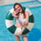 Vintage Pool Float Dark Green Inflatable Swim Ring For Adults Summer Beach Pool Party 8