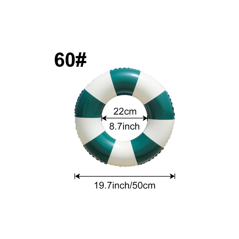 Vintage Pool Float Dark Green Inflatable Swim Ring For Adults Summer Beach Pool Party 7