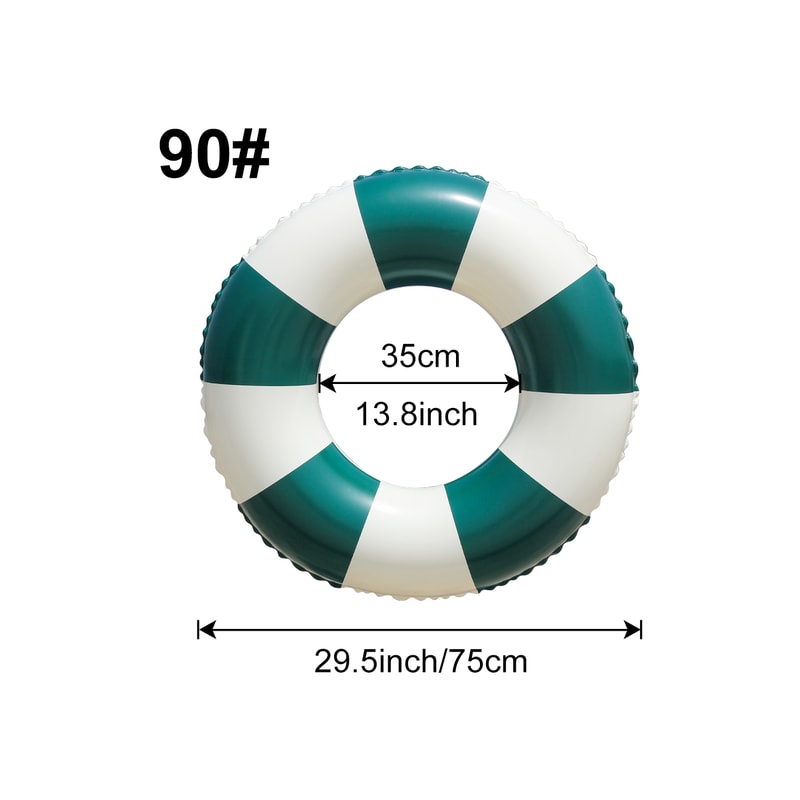 Vintage Pool Float Dark Green Inflatable Swim Ring For Adults Summer Beach Pool Party 6