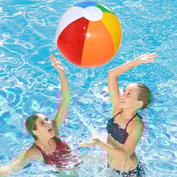 colorful inflatable beach ball set for kids & adults pool and beach party fun