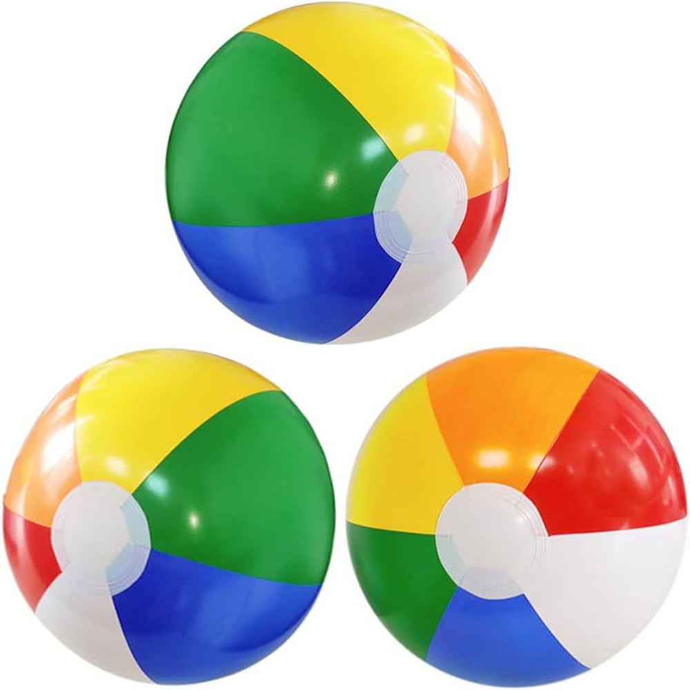 Colorful Inflatable Beach Ball Set For Kids Adults Pool And Beach Party Fun 3