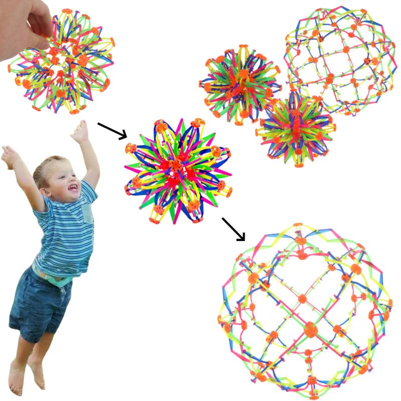 Magic Telescopic Flower Ball Toy Expanding Outdoor Throw Ball For Kids Play 0