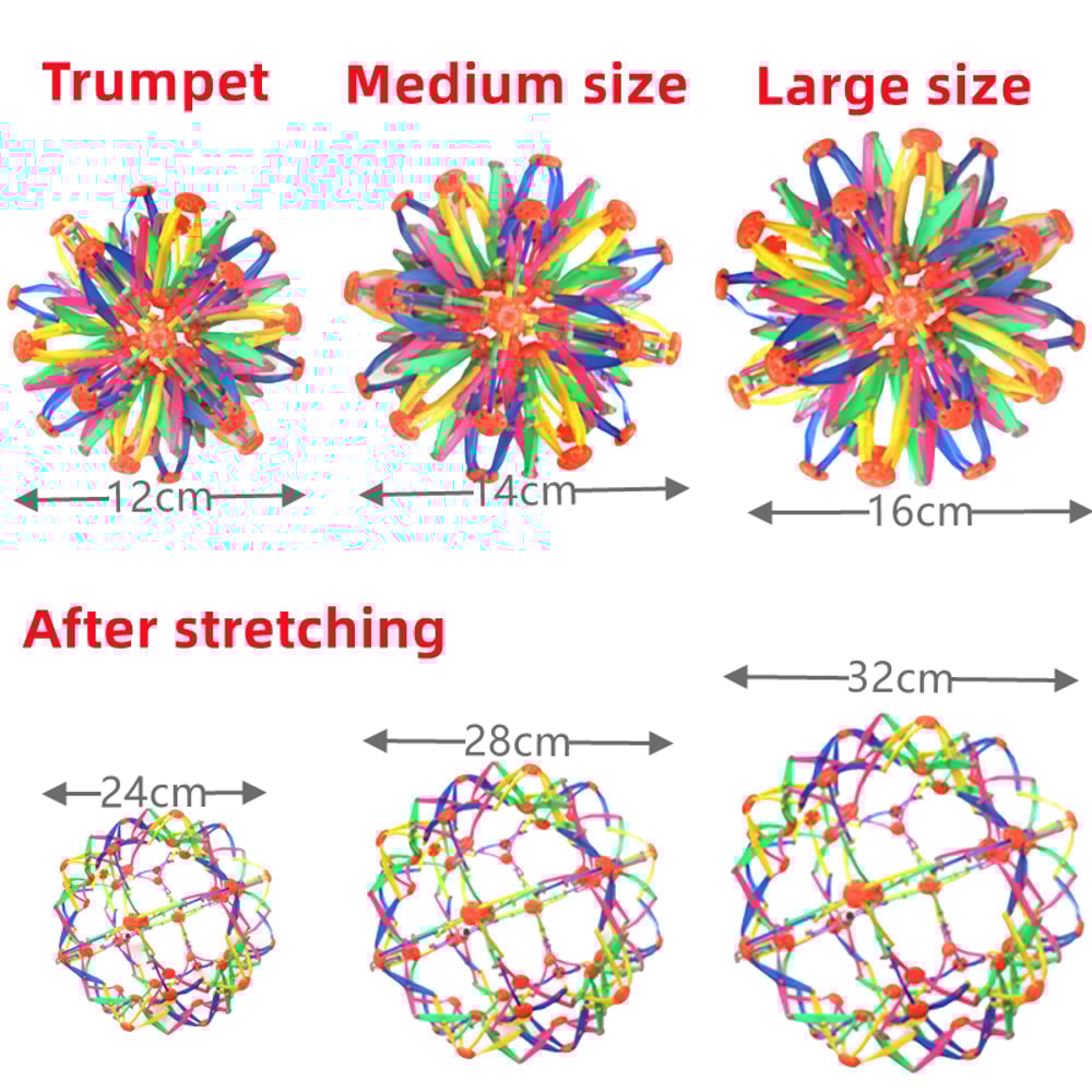 Magic Telescopic Flower Ball Toy Expanding Outdoor Throw Ball For Kids Play 3