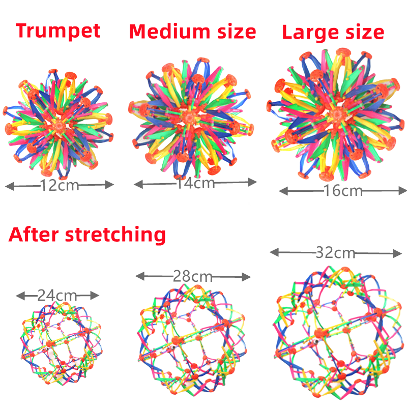 Magic Telescopic Flower Ball Toy Expanding Outdoor Throw Ball For Kids Play 3