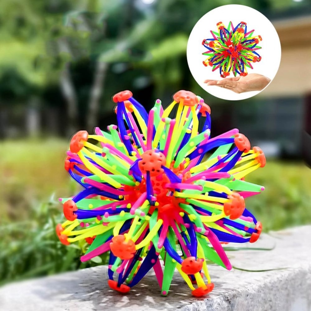Magic Telescopic Flower Ball Toy Expanding Outdoor Throw Ball For Kids Play 2