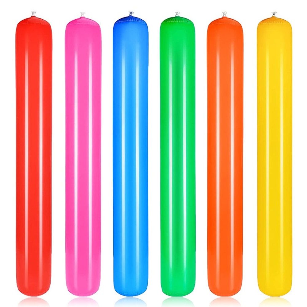 Inflatable Pool Noodles Set Colorful Water Float Sticks For Beach Pool Party Fun 0