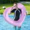 Sequin Heart Pool Float For Adults Glitter Inflatable Lounge Raft 2