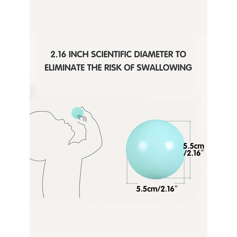 Crush Proof Ball Pit Balls Set With Storage Bag Safe Baby Play Balls For Kids Playtime 1