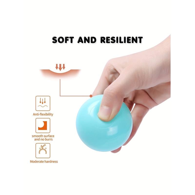 Crush Proof Ball Pit Balls Set With Storage Bag Safe Baby Play Balls For Kids Playtime 3