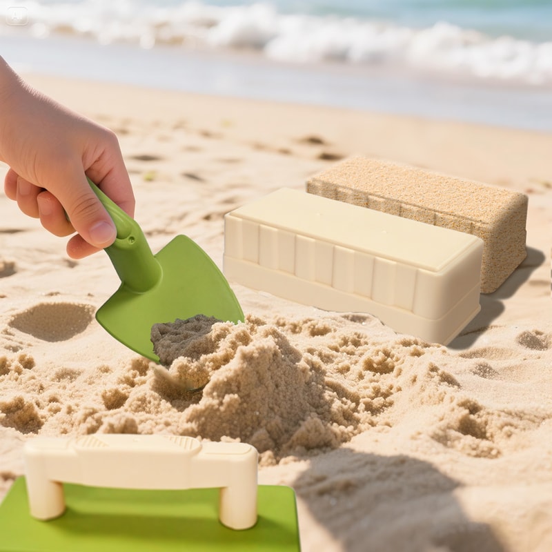 Kids Beach Toy Set Sandcastle Mold Kit With Shovel Tools For Creative Sandbox Play 2