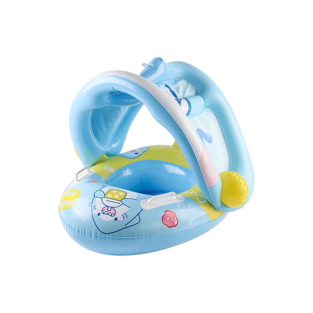 Baby Pool Float With Canopy Safe Infant Swim Ring Seat For Toddlers Summer Water Fun 7