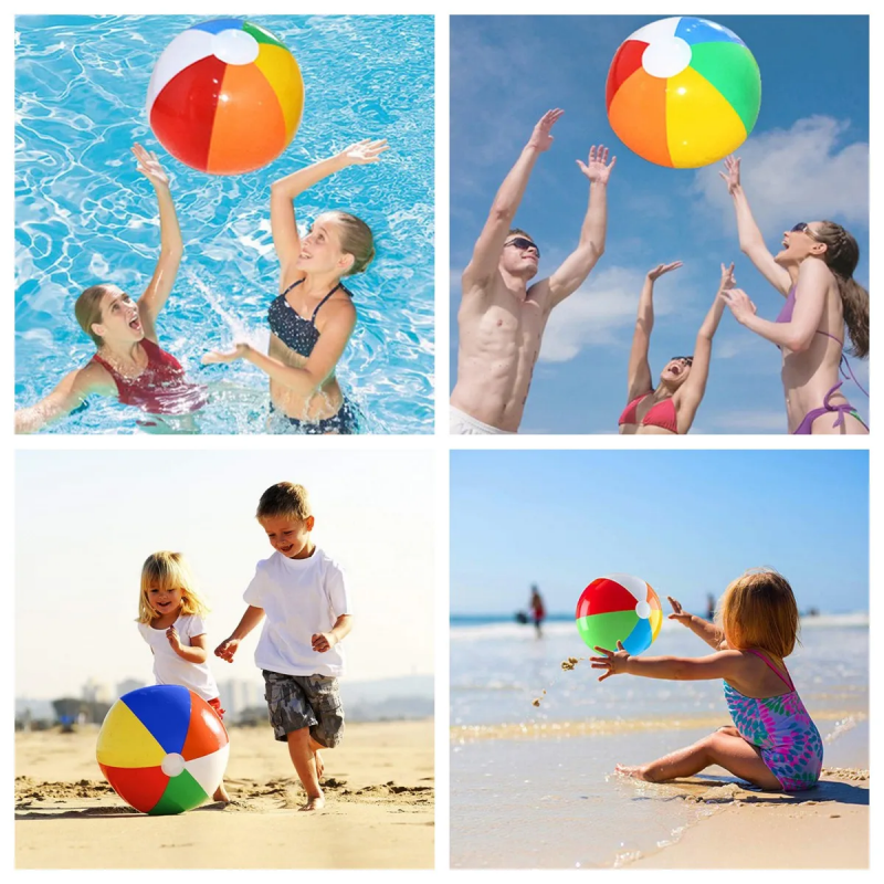Colorful Inflatable Beach Ball Set For Kids And Adults Pool Party Fun 2