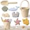 Silicone Beach Toy Set With Bucket Shovel For Kids Durable Sand Play Kit 5