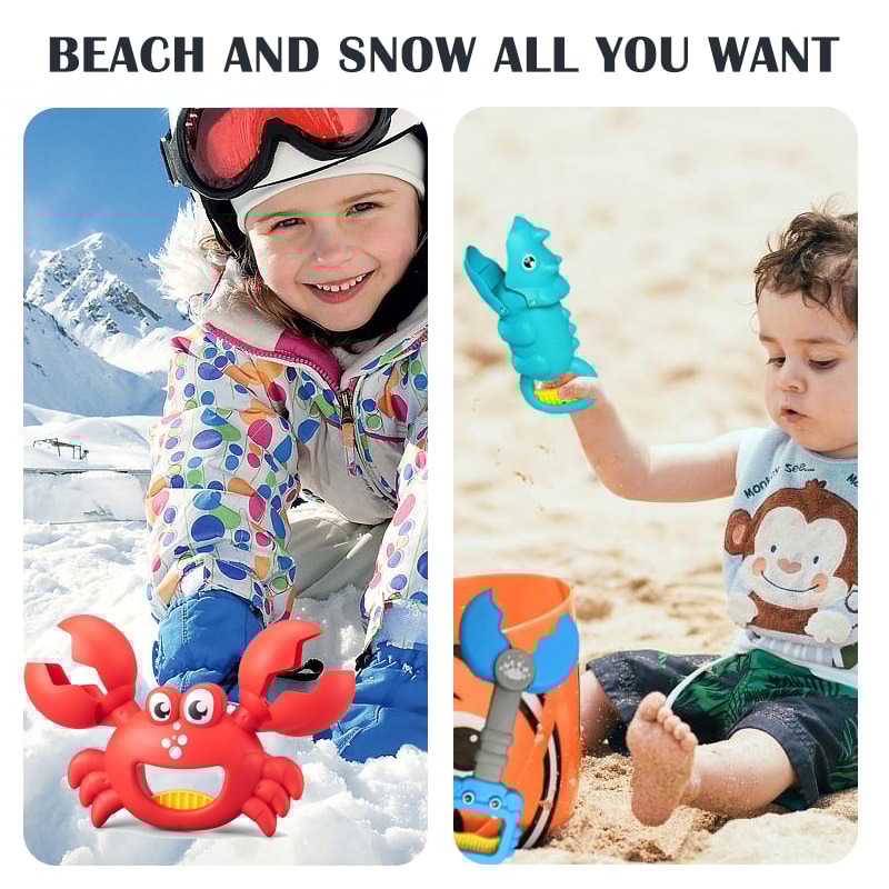 Kids Beach Toy Set With Robotic Claw Grabber And Sand Digger Shovel 3
