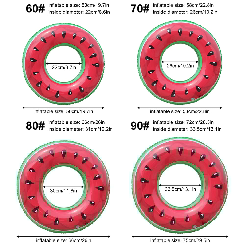 Watermelon Pool Float For Adults Inflatable Swim Ring For Beach Pool Fun 4