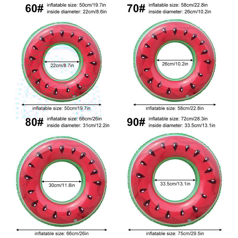 Watermelon Pool Float For Adults Inflatable Swim Ring For Beach Pool Fun 4