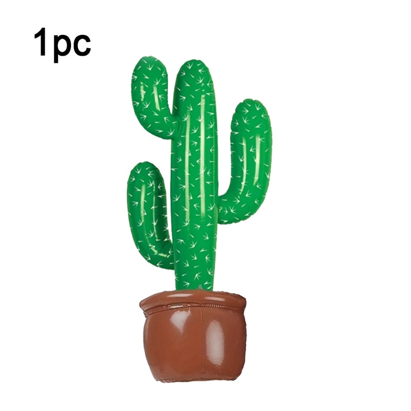 Inflatable Cactus Party Decor Tropical Pool Beach Prop For Summer Fun 2