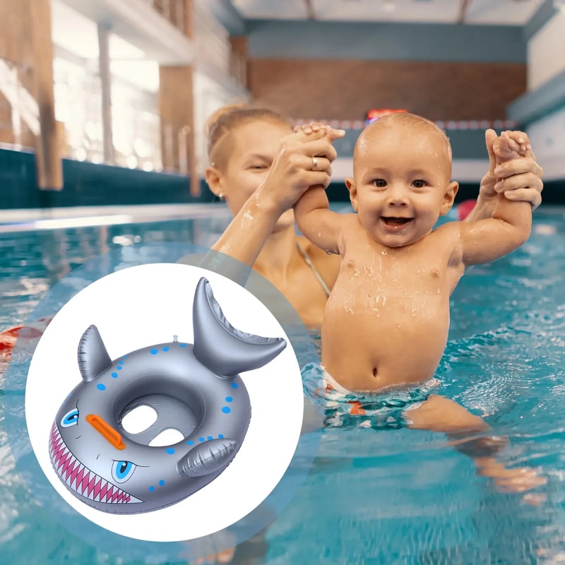 Shark Inflatable Pool Float Seat For Kids Fun Inflatable Swim Ring Summer Water Toy 2