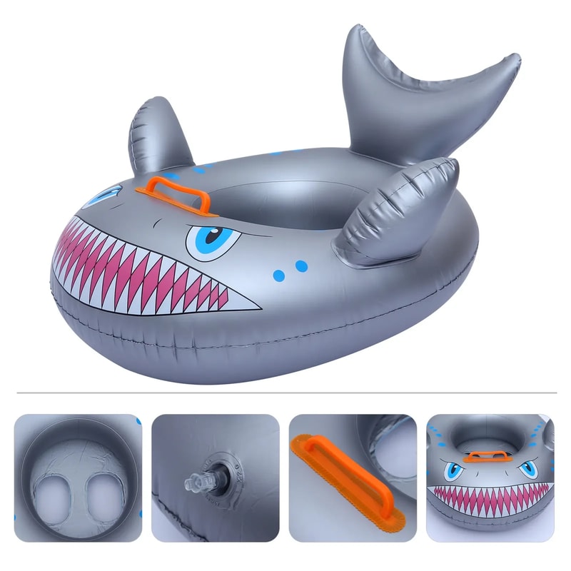 Shark Inflatable Pool Float Seat For Kids Fun Inflatable Swim Ring Summer Water Toy 3
