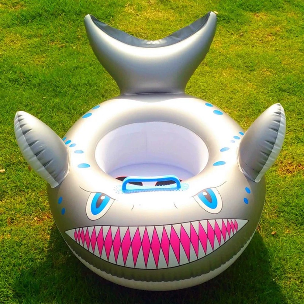 Shark Inflatable Pool Float Seat For Kids Fun Inflatable Swim Ring Summer Water Toy 7