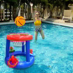 inflatable pool basketball hoop game set for kids and adults summer party fun
