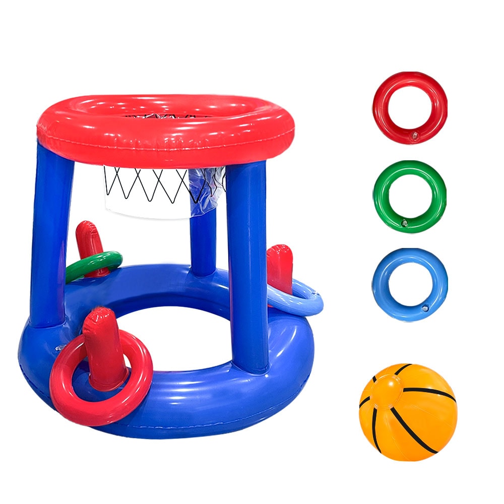 Inflatable Pool Basketball Hoop Game Set For Kids And Adults Summer Party Fun 4