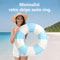 Retro Striped Inflatable Swim Ring Thick PVC Pool Float For Kids Adults 6