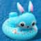 Kids Inflatable Rabbit Swim Ring Seat With Handles Safe Inflatable Pool Float For Toddlers Kids 3