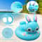 Kids Inflatable Rabbit Swim Ring Seat With Handles Safe Inflatable Pool Float For Toddlers Kids 5