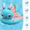 Kids Inflatable Rabbit Swim Ring Seat With Handles Safe Inflatable Pool Float For Toddlers Kids 7