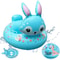 Kids Inflatable Rabbit Swim Ring Seat With Handles Safe Inflatable Pool Float For Toddlers Kids 8