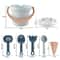 Kids Beach Bucket Ice Cream Sand Toy Set with Mold & Sifter