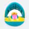 Baby Float With Canopy Steering Wheel UV Protected Inflatable Toddler Pool Float 2