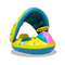 Baby Float With Canopy Steering Wheel UV Protected Inflatable Toddler Pool Float 4