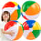Large Inflatable Beach Ball Set Rainbow Pool Toys For Kids Adults Summer Fun Pack 0