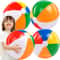 Large Inflatable Beach Ball Set Rainbow Pool Toys For Kids Adults Summer Fun Pack 6