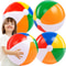 Large Inflatable Beach Ball Set Rainbow Pool Toys For Kids Adults Summer Fun Pack 6